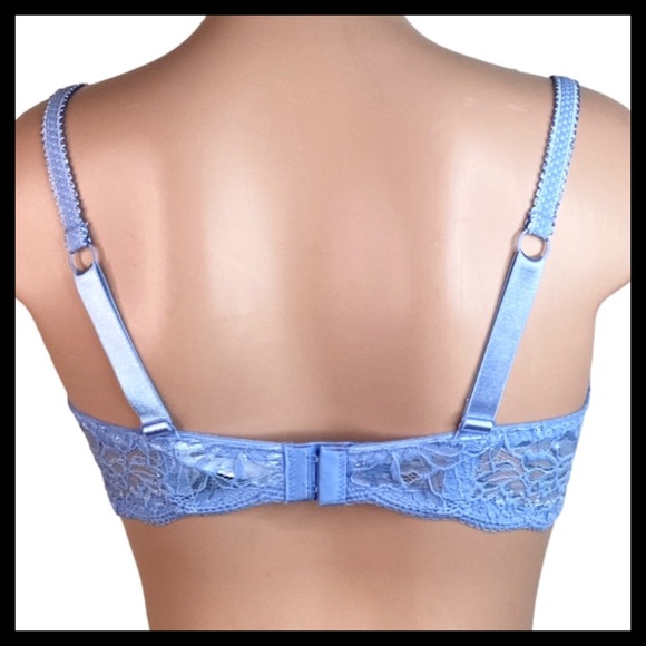 FREDRICKS OF HOLLYWOOD Charlotte Lace Full Figure Underwire Bra Periwinkle - Picture 3 of 9